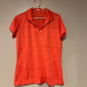 Nike Golf Dri Fit JACQUARD TEXURED EMOSSED Polo Shirt top tennis Womens Large